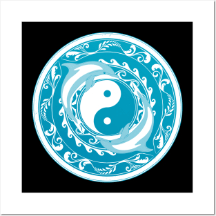 Yin Yang Dolphins Posters and Art